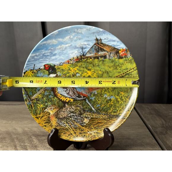 Collector Plate Edwin Knowles Wayne Anderson Upland Birds The Pheasant w/ Cert - Picture 5 of 7